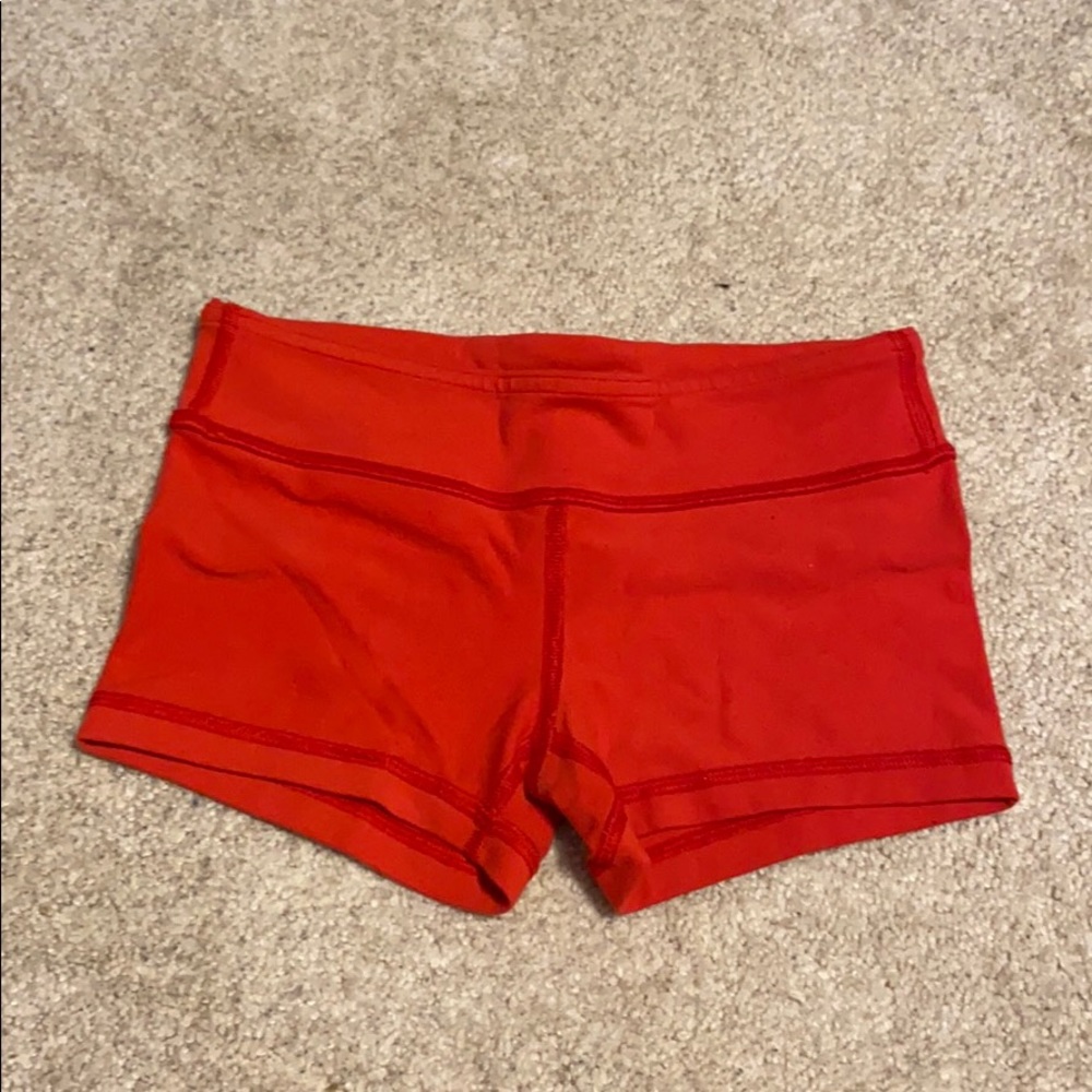 Size 8 red Aviva girls sports shorts